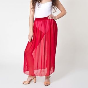 American Apparel Single Layer Chiffon Skirt